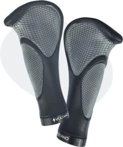 Voltano Ergonomisch Gevormde Fiets Handvatten - Handvat Eenvoudig En Stevig Vastzetten Met Imbus - Inclusief Bevestigingsmateriaal - Anti Plak Coating - Verhoogde Grip Fietshandvatten