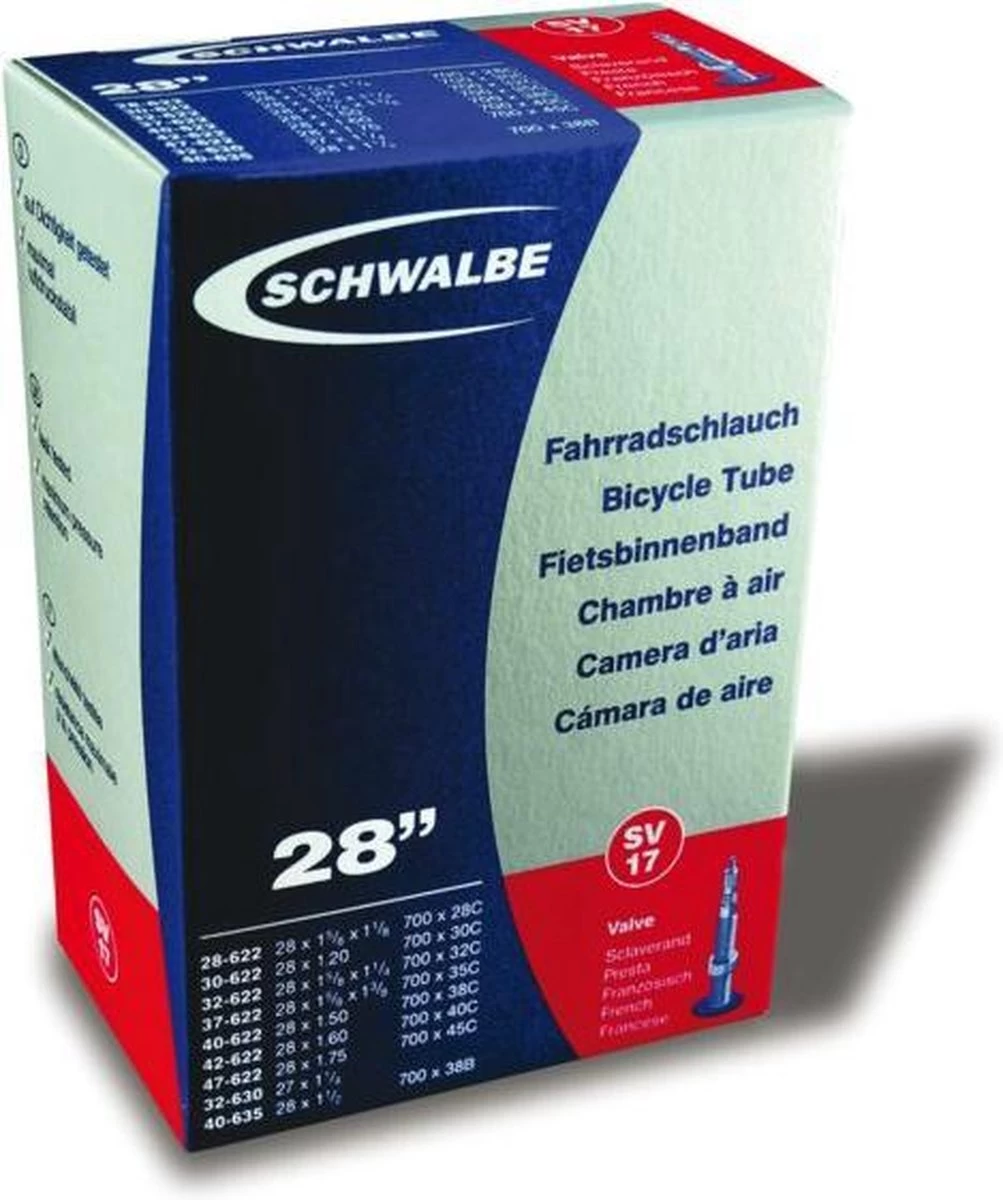 Schwalbe Binnenband - SV17 - 28 Inch X 1.10 - 1.75 - Frans Ventiel - 40mm 13 Schwalbe Binnenband - SV17 - 28 Inch X 1.10 - 1.75 - Frans Ventiel - 40mm - Afbeelding 11