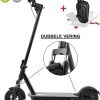 * SUPERDEAL * Techno PRO® TURBO - Premium Elektrische Step Voor Volwassenen En Kinderen - 30 Km/u - Dubbele Vering - E-Step - 8,5” Anti-lek Banden - Zwart - Inclusief Tas -Extreem Snel Rijden 1041x1200