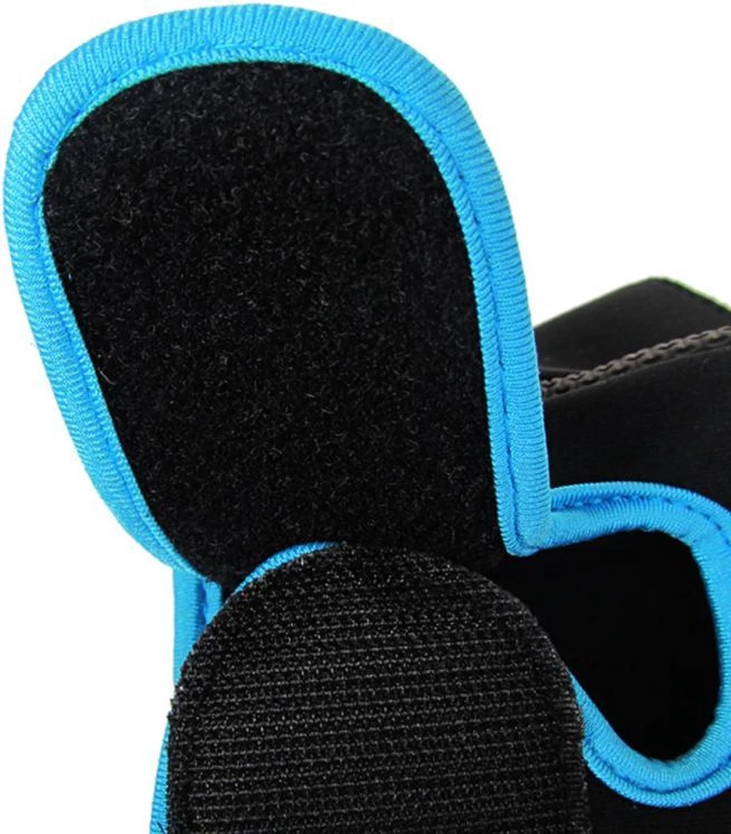Fitnesshandschoenen - Sporthandschoenen - Zwart/Blauw - Maat M 5 Fitnesshandschoenen - Sporthandschoenen - Zwart/Blauw - Maat M - Afbeelding 3