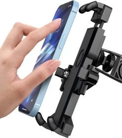 Merkloos Telefoonhouder Fiets - Smartphone Fietshouder - Tot 6,5 Inch - GSM Houder - Telefoonhouder Motor - Zwart -Extreem Snel Rijden 1063x1200 1