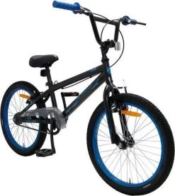 Amigo Fly - BMX Fiets 20 Inch - Fietscross Voor Jongens En Meisjes - Zwart/Blauw -Extreem Snel Rijden 1069x1200