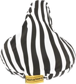 Niet Verkeerd Zadeldek Gestreept 17 X 25 Cm Polyester Zwart/wit