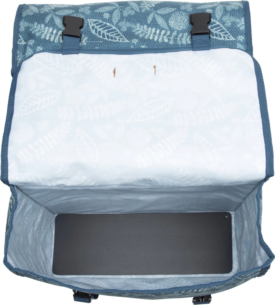 New Looxs Fiori Double Forest Dubbele Fietstas - 30 Liter - Blauw 6 New Looxs Fiori Double Forest Dubbele Fietstas - 30 Liter - Blauw - Afbeelding 4