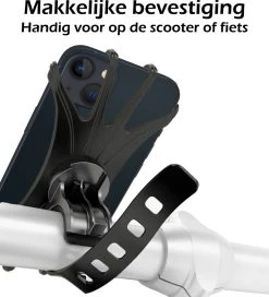 Universele Telefoonhouder Fiets Siliconen - Telefoon Houder Fiets Accessoires 360 Graden - Scooter Telefoonhouder - Zwart -Extreem Snel Rijden 1090x1200 9