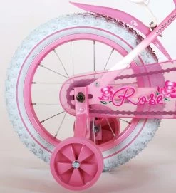 Volare Rose Kinderfiets - Meisjes - 14 Inch - Roze Wit - 95% Afgemonteerd -Extreem Snel Rijden 1092x1200
