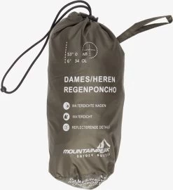 Mountain Peak Dames/heren Regenponcho - Groen -Extreem Snel Rijden 1099x1200 5