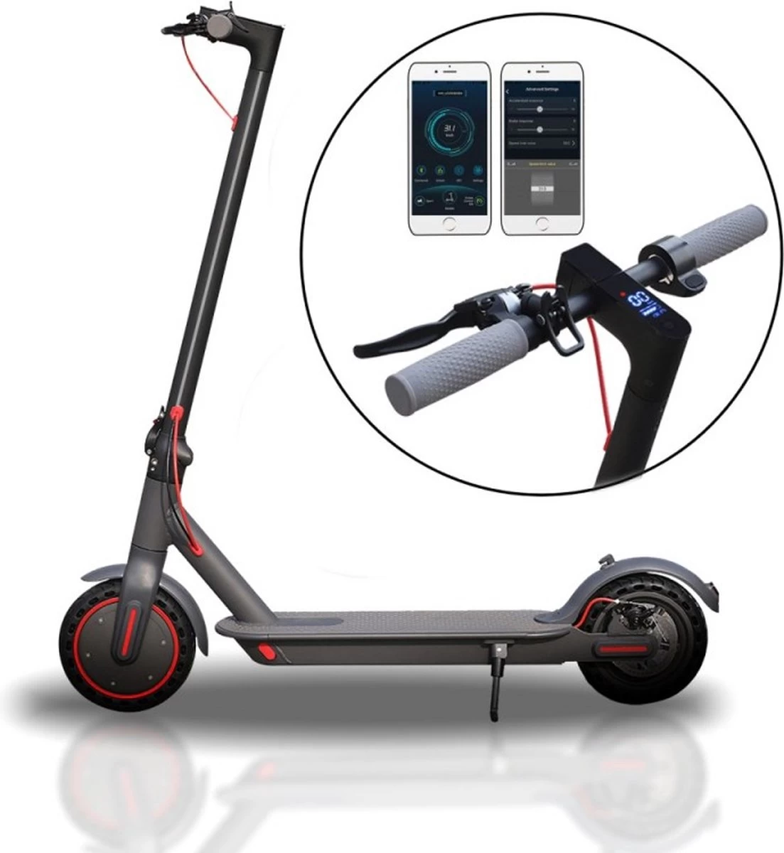Kick&Move - Elektrische Step - E Scooter - Anti Lek Banden - 32 Km/u - App - LED Verlichting - Cruise Control - Schokbestendige Wielen - Anti Diefstal Optie 3 Kick&Move - Elektrische Step - E Scooter - Anti Lek Banden - 32 Km/u - App - LED Verlichting - Cruise Control - Schokbestendige Wielen - Anti Diefstal Optie