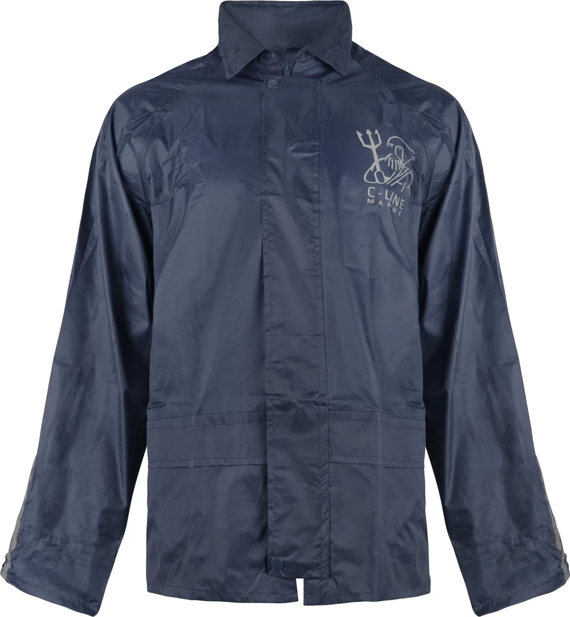 C-Line Regenpak Met Capuchon - Blauw - Reflecterend - Nieuw Model - Kinder Maat 134/140 8 C-Line Regenpak Met Capuchon - Blauw - Reflecterend - Nieuw Model - Kinder Maat 134/140 - Afbeelding 6