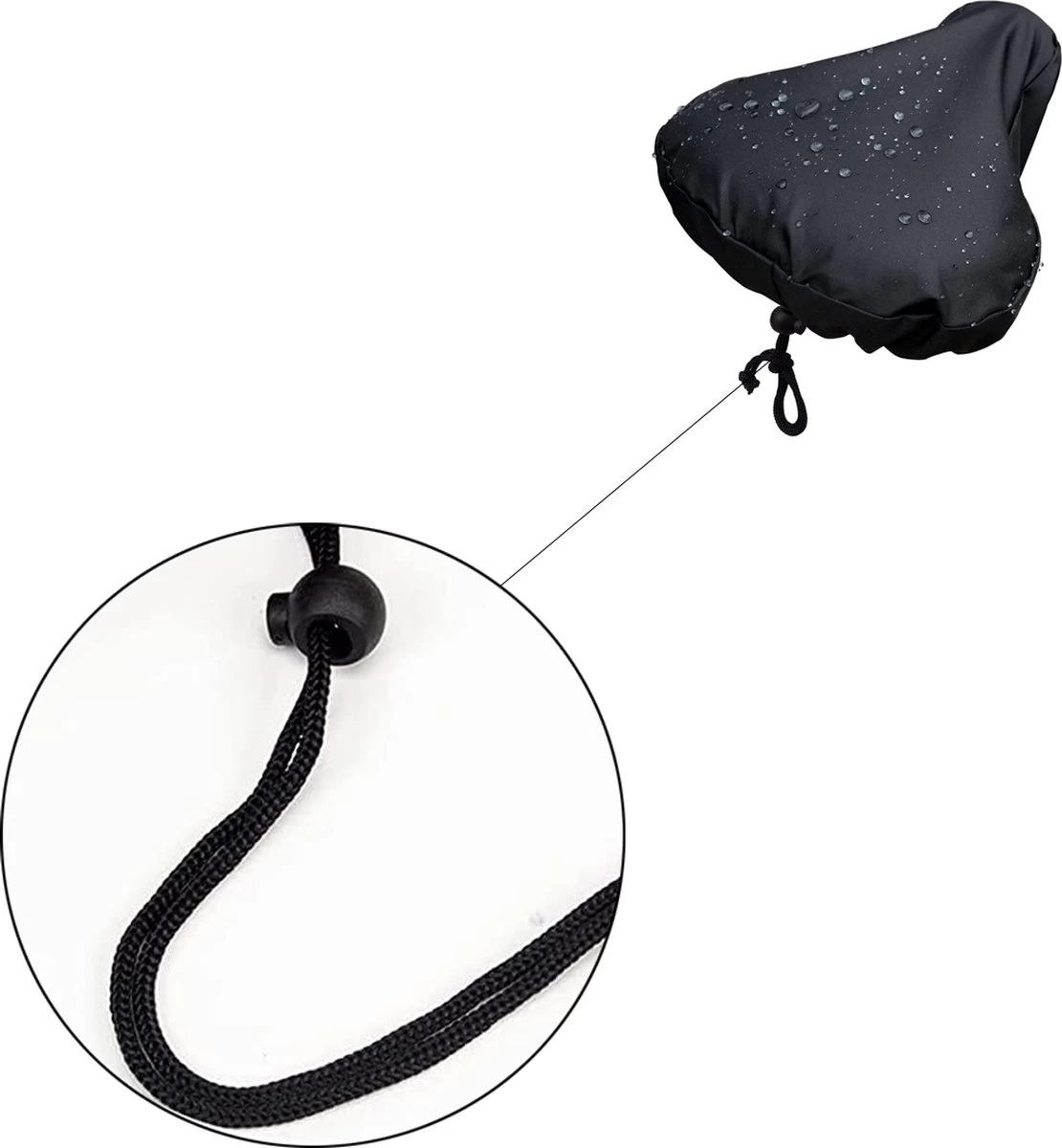 Zadelhoes - 2 Stuks - Zwart - Universeel - Bescherming Van Je Zadel Tegen Weer En Wind 4 Zadelhoes - 2 Stuks - Zwart - Universeel - Bescherming Van Je Zadel Tegen Weer En Wind - Afbeelding 2