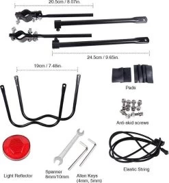 Merkloos Bagagedrager Fiets - Bagagerek Met Zadelpenbevestiging - Aluminium - Zwart - Geschikt Voor Mountainbike & Racefiets -Extreem Snel Rijden 1111x1200 2