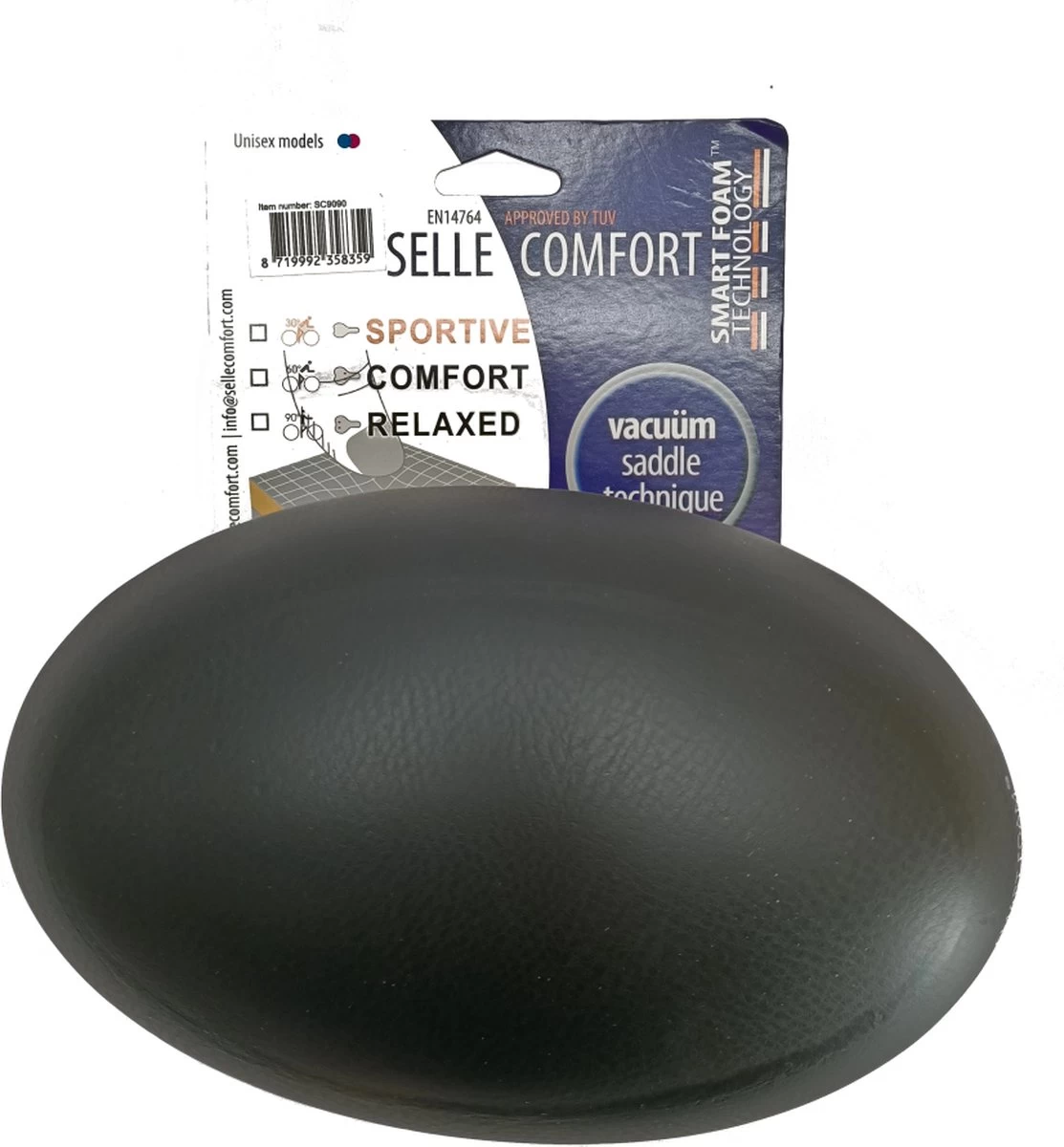 Selle Comfort Rok - Fietszadel - Met Smart Foam Techniek - Zwart - 23 CM 4 Selle Comfort Rok - Fietszadel - Met Smart Foam Techniek - Zwart - 23 CM - Afbeelding 2