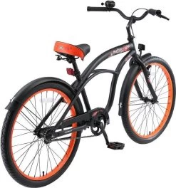 Bikestar 24 Inch Cruiser Kinderfiets, Zwart -Extreem Snel Rijden 1124x1200