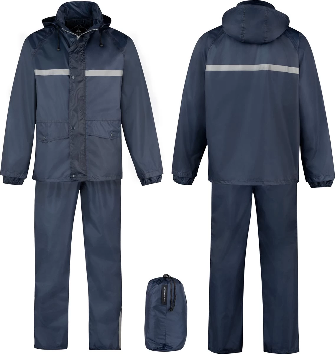 BJØRNSON Dusch Regenpak Dames & Heren - Waterdicht - Maat 3XL - Donkerblauw 3 BJØRNSON Dusch Regenpak Dames & Heren - Waterdicht - Maat 3XL - Donkerblauw