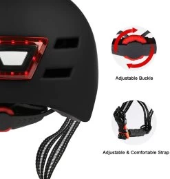 Fiets Helm - Scooter Helm - Snorscooter Helm - Snorfiets Helm - Elektrische Fiets Helm - Inclusief LED Verlichting - Maat L (hoofdomtrek 58-61cm) -Extreem Snel Rijden 1138x1200 4