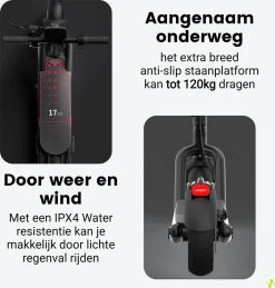 NAVEE N65 Elektrische Step Voor Volwassenen - Elektrische Scooter Met 10'' Luchtbanden - Motorvermogen E Step Van 500W Tot 1000W - Bereik Tot 65km Aan Snelheid Van 25km/u -Extreem Snel Rijden 1146x1200 7