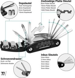 TIKKENS® Fietsbanden Reparatieset - Lekke Fietsband Reparatie Set - Racefiets / Mountainbike / Alle Andere Fietstypes / Complete Set In Etui - Onderhoud -Extreem Snel Rijden 1151x1200