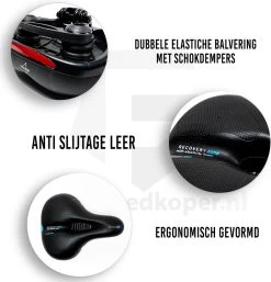 Voltano Fietszadel Met Gelpads - Zwart/Blauw - Uitsparing - Zadelvering - Unisex - Incl. Gratis Zadelstrop -Extreem Snel Rijden 1153x1200 3