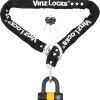 VINZ Kungur ART 3 Kettingslot 150 Cm / Fietsslot / Scooterslot / Motorslot / Schijfremslot