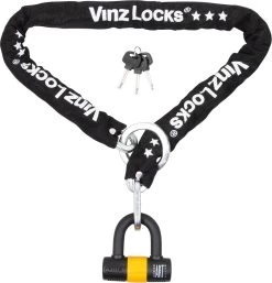 VINZ Kungur ART 3 Kettingslot 150 Cm / Fietsslot / Scooterslot / Motorslot / Schijfremslot