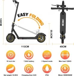 Elektrische Step RCB R17pro – Electric Scooter – Opvouwbare E-step – 10 Inch - 7.8Ah – Max 25 Km/u – Max 110 Kg – Met App & Nederlandse Handleiding -Extreem Snel Rijden 1158x1200 1