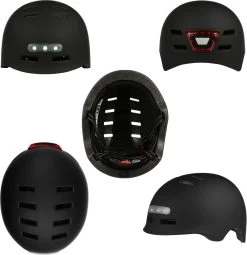 Fiets Helm - Scooter Helm - Snorscooter Helm - Snorfiets Helm - Elektrische Fiets Helm - Inclusief LED Verlichting - Maat L (hoofdomtrek 58-61cm) -Extreem Snel Rijden 1164x1200 6