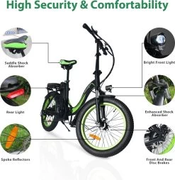 Merkloos Windgoo E20 Urban- Elektrische Fiets - E-bike - 20Inch - 12.5Ah - APP - Fat Tire - 7 Speed Shimano -Extreem Snel Rijden 1165x1200