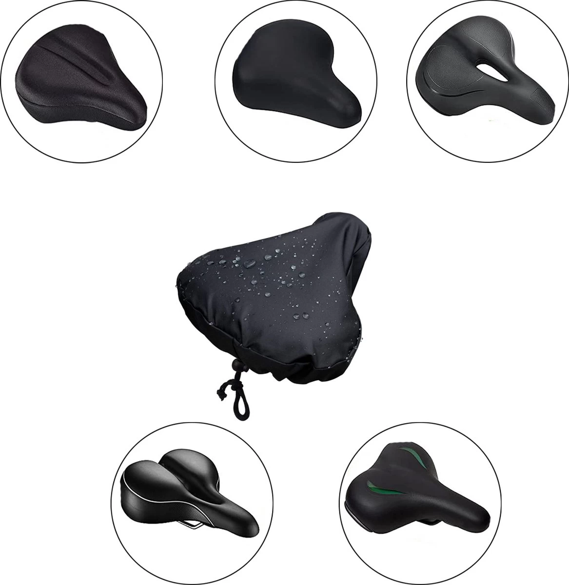Zadelhoes - 2 Stuks - Zwart - Universeel - Bescherming Van Je Zadel Tegen Weer En Wind 7 Zadelhoes - 2 Stuks - Zwart - Universeel - Bescherming Van Je Zadel Tegen Weer En Wind - Afbeelding 5