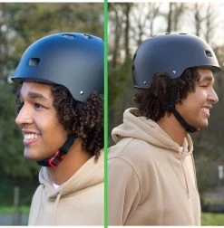GOOFF® Skate Snorscooter Helm | Brede Pasvorm | 14x Ventilatie | Matzwart | Lichtgewicht (L) -Extreem Snel Rijden 1176x1200 5