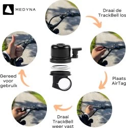 MEDYNA TrackBell - Fietsbel - AirTag Fiets - GPS Tracker Fiets - Fietsalarm - Fiets GPS - Bike Tracker - Ebike -Extreem Snel Rijden 1185x1200 4