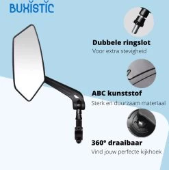 Merkloos Fietsspiegel - Set Van 2 - Links En Rechts - E Bike - Speed Pedelec - 360° Verstelbaar - Zwart - Achteruitkijkspiegel -Extreem Snel Rijden 1191x1200 9