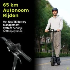 NAVEE N65 Elektrische Step Voor Volwassenen - Elektrische Scooter Met 10'' Luchtbanden - Motorvermogen E Step Van 500W Tot 1000W - Bereik Tot 65km Aan Snelheid Van 25km/u -Extreem Snel Rijden 1196x1200 2