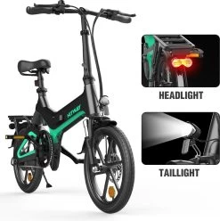 HITWAY Elektrische Fiets - Opvouwbare E-bike - 16 Inch-250W-2023 Model -Extreem Snel Rijden 1197x1200