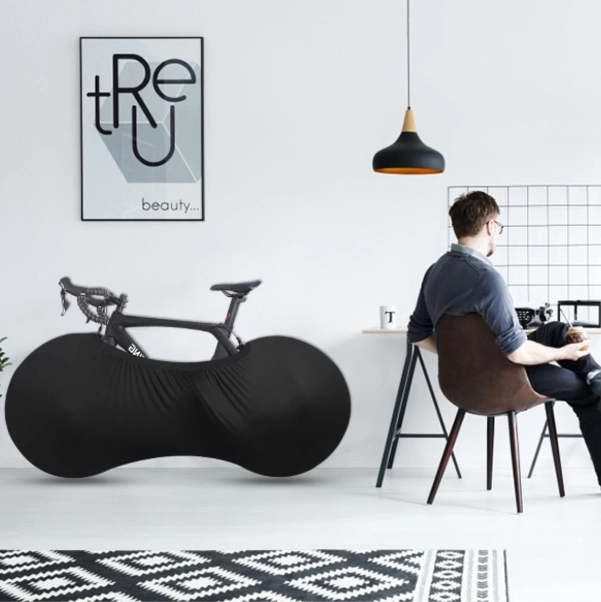 B-Y Sleeve Fietshoes T/m 29" - Fiets Beschermhoes - Racefiets Hoes - MTB - Bike Cover - Model: Black 8 B-Y Sleeve Fietshoes T/m 29" - Fiets Beschermhoes - Racefiets Hoes - MTB - Bike Cover - Model: Black - Afbeelding 6