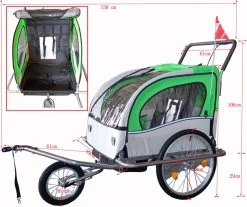 Fietskar Kind - Fietsaanhanger - Met Schokbreker - Rood -Extreem Snel Rijden 1200x1008 10