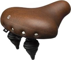 Selle Comfort Fietszadel Drifter - Bruin - Met Zwarte Hangveren -Extreem Snel Rijden 1200x1010 3