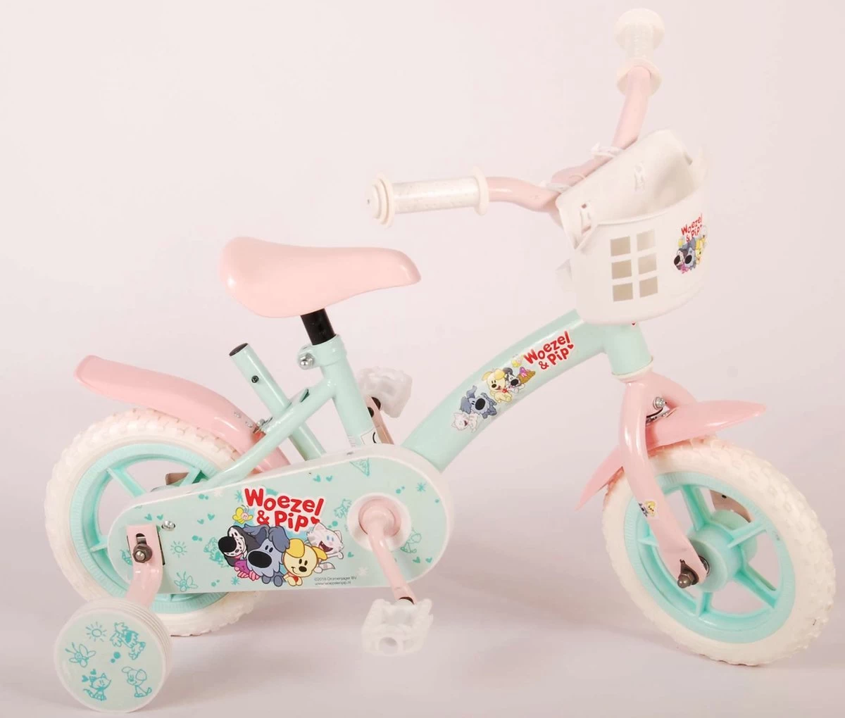 Volare Woezel & Pip Kinderfiets - Meisjes - 10 Inch - Mint Blauw/Roze - Doortrapper 8 Volare Woezel & Pip Kinderfiets - Meisjes - 10 Inch - Mint Blauw/Roze - Doortrapper - Afbeelding 6