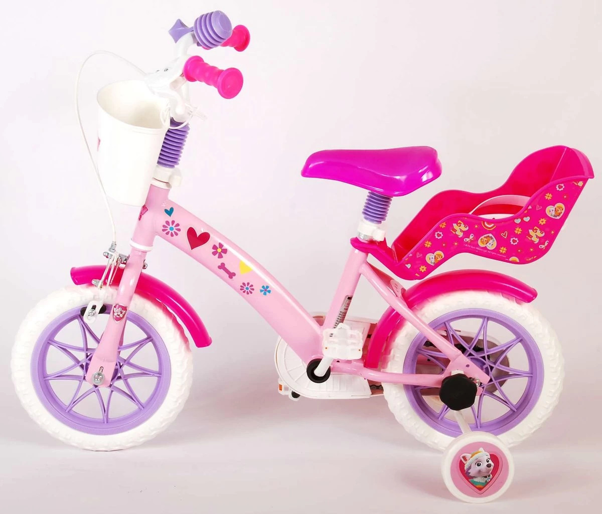 Volare Paw Patrol Kinderfiets - Meiden - 12 Inch - Roze - Doortrapper 16 Volare Paw Patrol Kinderfiets - Meiden - 12 Inch - Roze - Doortrapper - Afbeelding 14