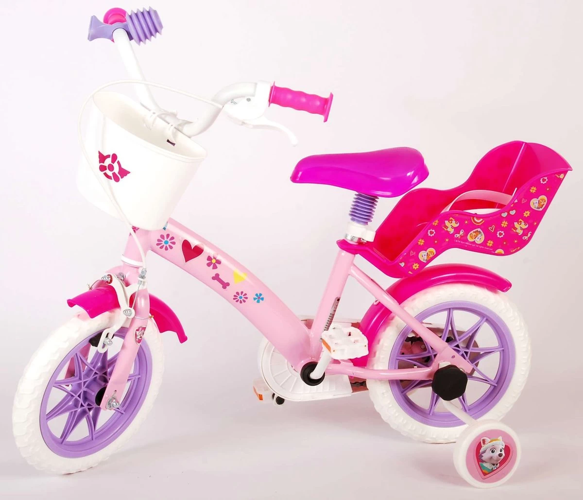 Volare Paw Patrol Kinderfiets - Meiden - 12 Inch - Roze - Doortrapper 15 Volare Paw Patrol Kinderfiets - Meiden - 12 Inch - Roze - Doortrapper - Afbeelding 13
