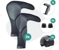 Voltano Ergonomisch Gevormde Fiets Handvatten Met Bar Ends - Handvat Eenvoudig Vastzetten Met Imbus - Incl. Bevestigingsmateriaal - Anti Plak Coating - Fietshandvatten Met Verhoogde Grip -Extreem Snel Rijden 1200x1030 4