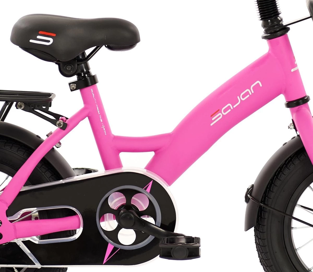 Sajan Kinderfiets - 12 Inch - Mat-Roze - Meisjesfiets 7 Sajan Kinderfiets - 12 Inch - Mat-Roze - Meisjesfiets - Afbeelding 5