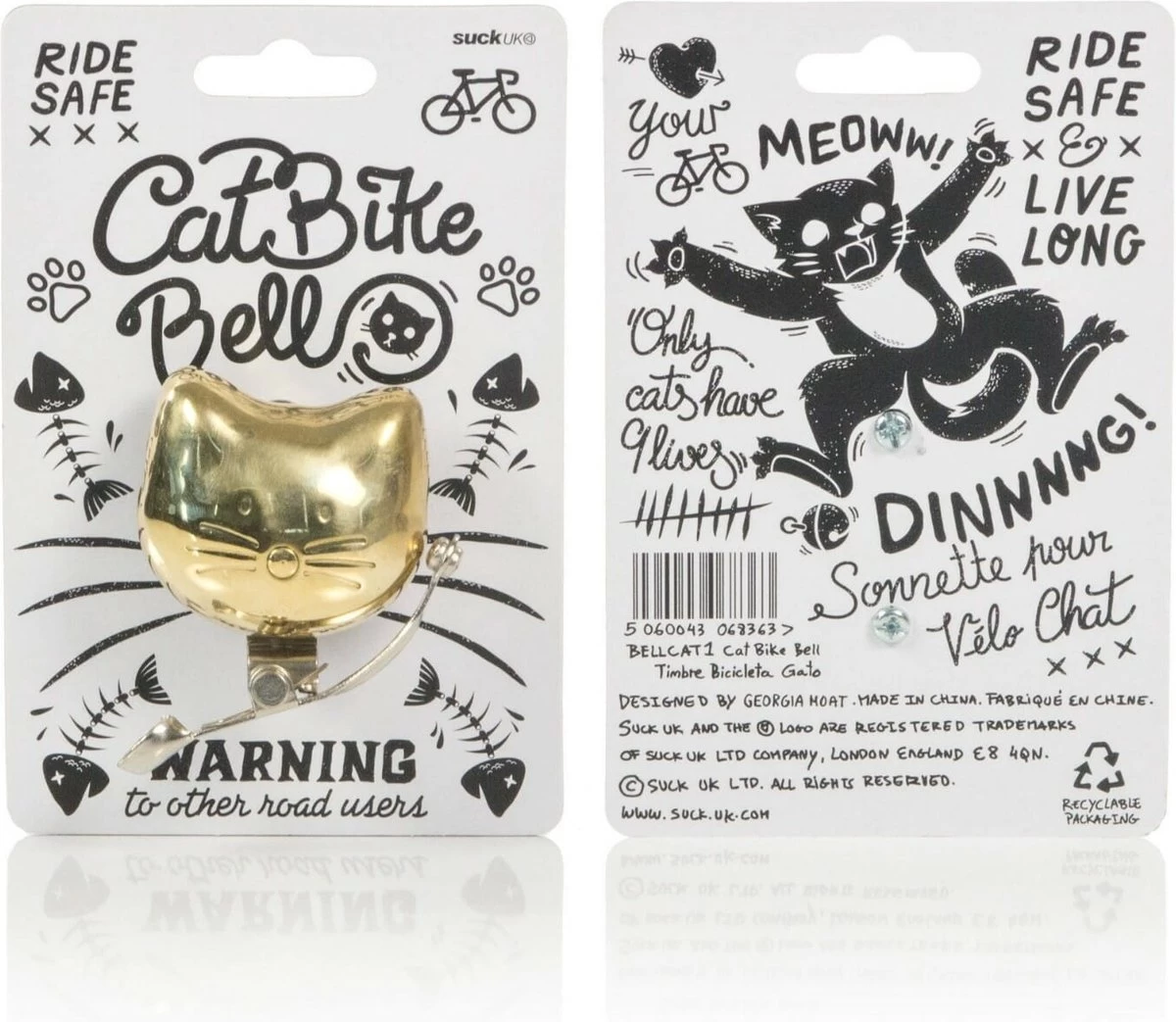 Suck UK Kat Fietsbel 10 Suck UK Kat Fietsbel - Afbeelding 8