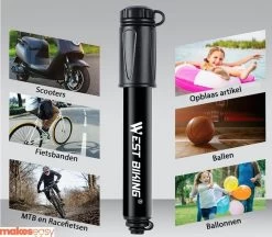 Fietspomp Racefiets | Mini Fietspomp | Met Flexible Slang | 8 Bar | Zwart -Extreem Snel Rijden 1200x1047 7