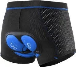 Nixnix - Mountainbike Onderbroek Mesh - MTB Broek - Fiets Sportonderbroek - Zwart Blauw - Onderbroek Met Zeem - 5D Gel Pad Shockproof - Maat L