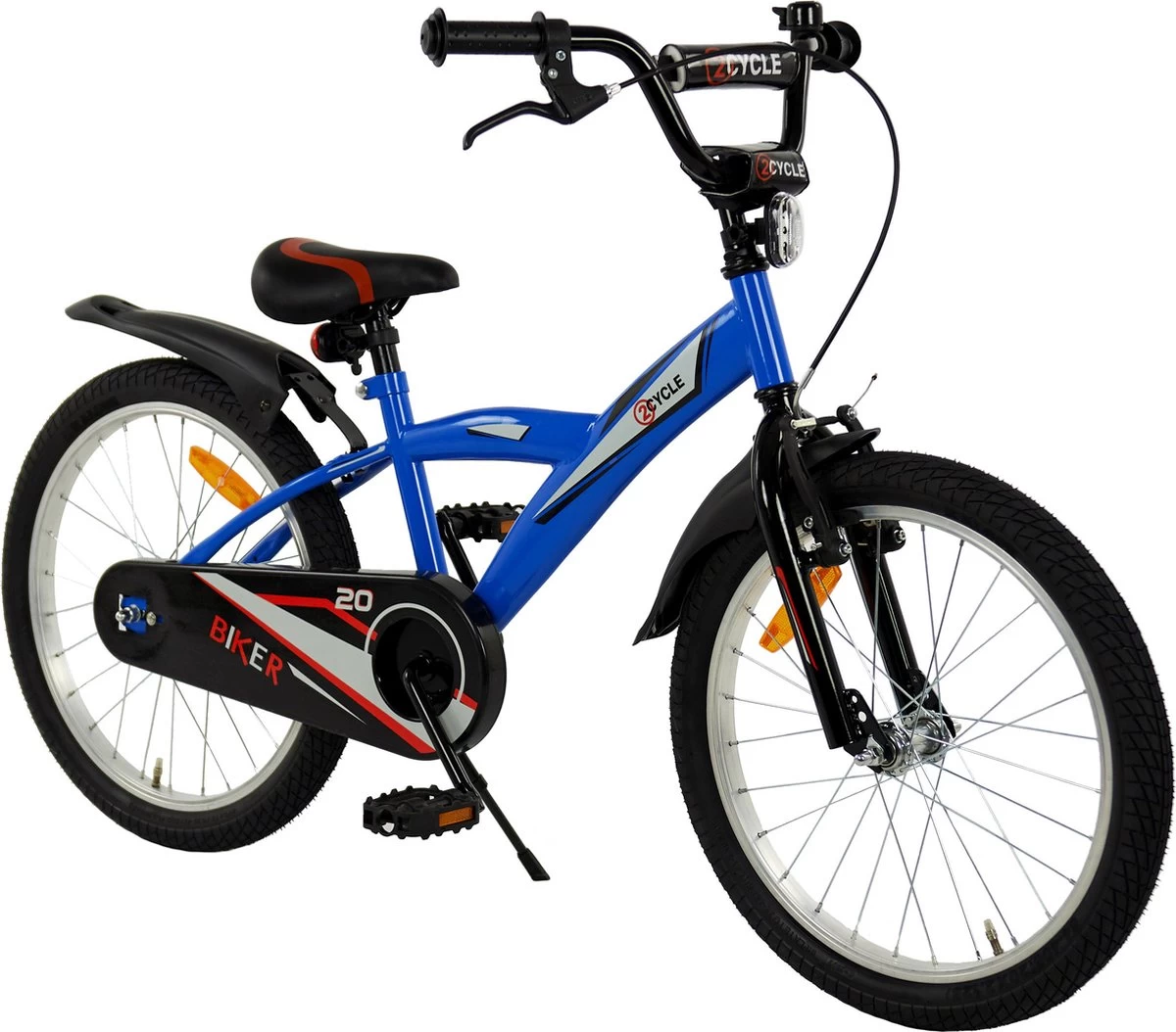 2Cycle Biker Kinderfiets - 20 Inch - Blauw - Jongensfiets 3 2Cycle Biker Kinderfiets - 20 Inch - Blauw - Jongensfiets