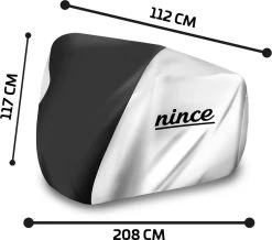 Nince Fietshoes Universeel Voor Alle Fietsen - Waterdicht 210D Oxford - Fiets Hoes Voor 2 Fietsen - Incl. Opbergzak - Zilver -Extreem Snel Rijden 1200x1057 10