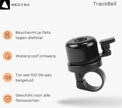 MEDYNA TrackBell - Fietsbel - AirTag Fiets - GPS Tracker Fiets - Fietsalarm - Fiets GPS - Bike Tracker - Ebike -Extreem Snel Rijden 1200x1058 2