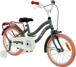 2Cycle Pretty Meisjesfiets - 16 Inch - Grijs-Roze - Meisjesfiets -Extreem Snel Rijden 1200x1062 2