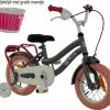 2Cycle Pretty - Kinderfiets - 12 Inch - Grijs-Roze - Meisjesfiets