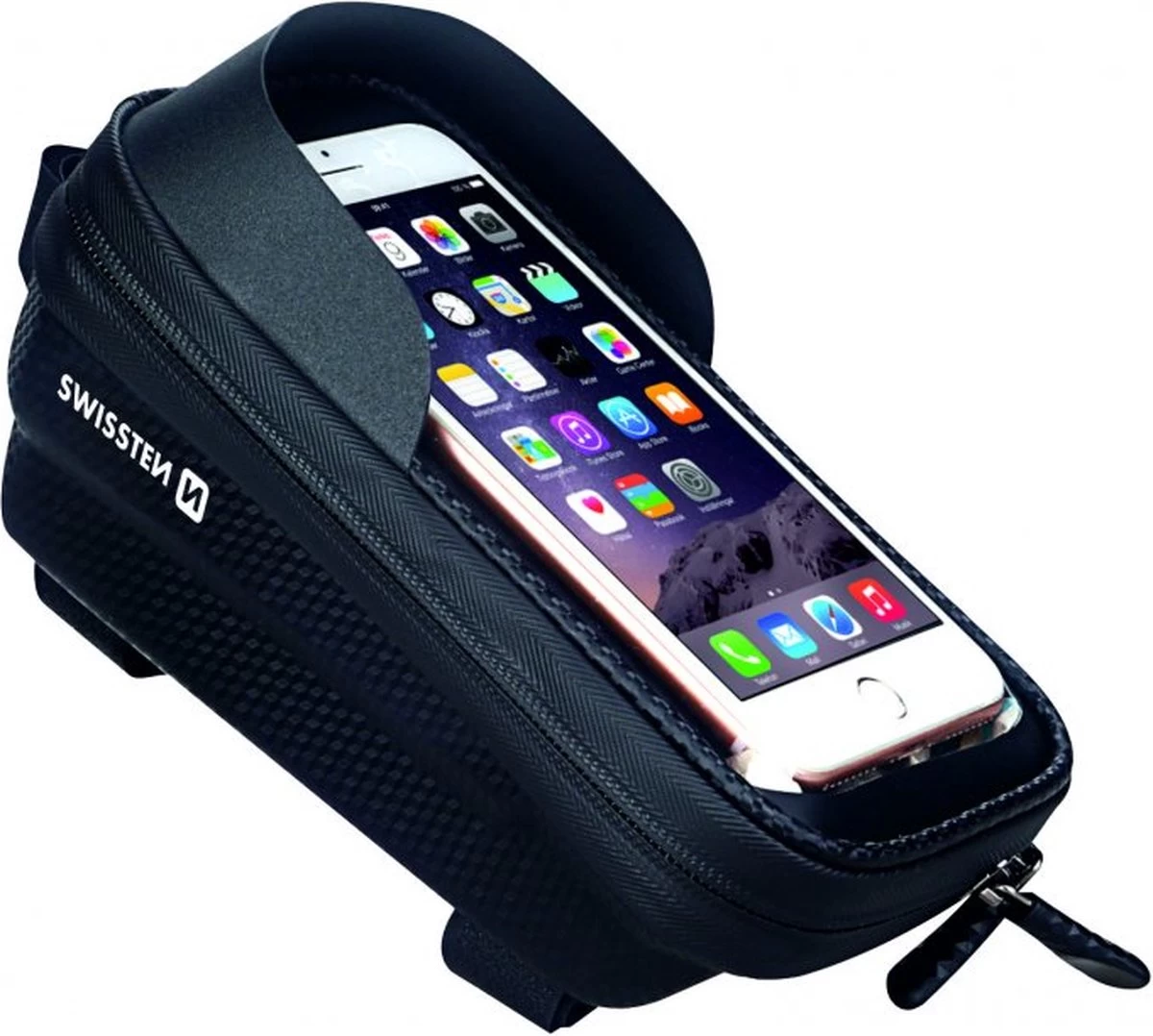 Swissten Telefoonhouder Fiets Waterdicht - Geschikt Voor O.a. IPhone 7/8/SE/X/XS/XR/11/12/13/14 - Pro/Pro Max/Mini/Plus & Diverse Samsung Smartphones Van 5.4 Tot 6.7 Inch - XL 9 Swissten Telefoonhouder Fiets Waterdicht - Geschikt Voor O.a. IPhone 7/8/SE/X/XS/XR/11/12/13/14 - Pro/Pro Max/Mini/Plus & Diverse Samsung Smartphones Van 5.4 Tot 6.7 Inch - XL - Afbeelding 7